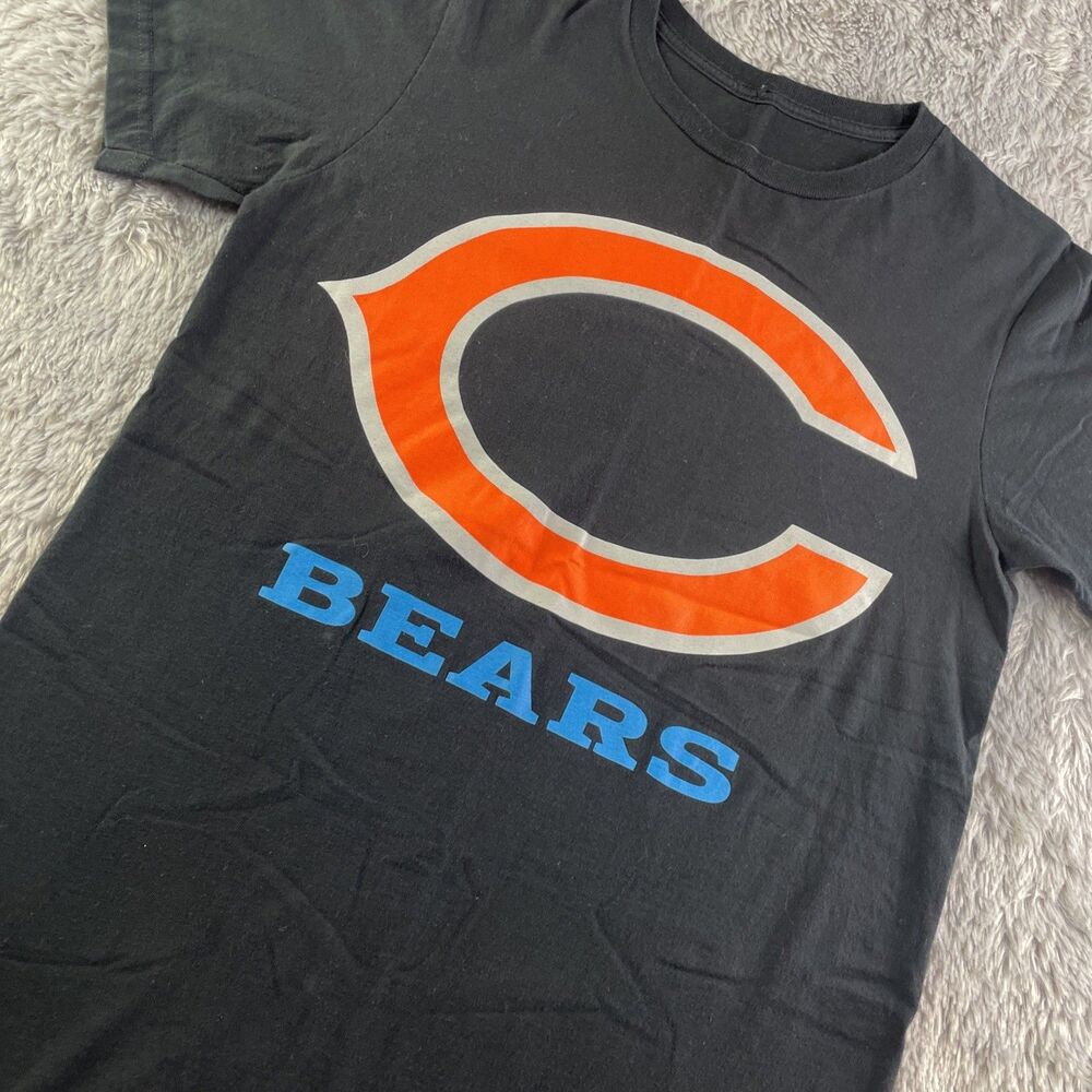 Chicago Bears Shirt Mens Small Black Orange Blue White NFL Football